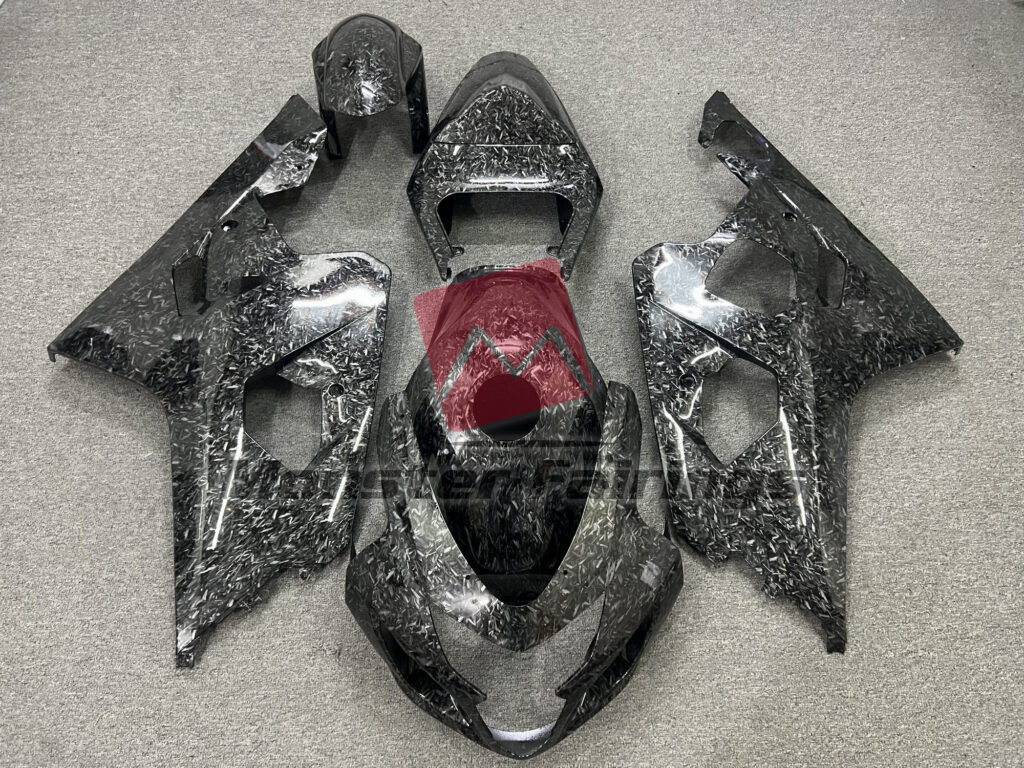 Suzuki GSXR 600 - 750 2004 - 2005 Forged Carbon Fiber Style ABS fairings - custom motorcycle bodywork kit by Monster Fairings