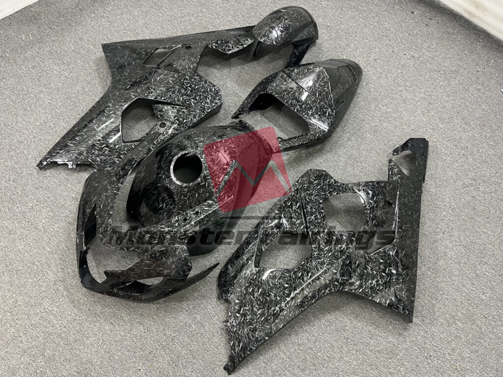 Suzuki GSXR 600 - 750 custom ABS fairings 2004 - 2005 in Forged Carbon Fiber Style - durable replacement kit, Monster Fairings