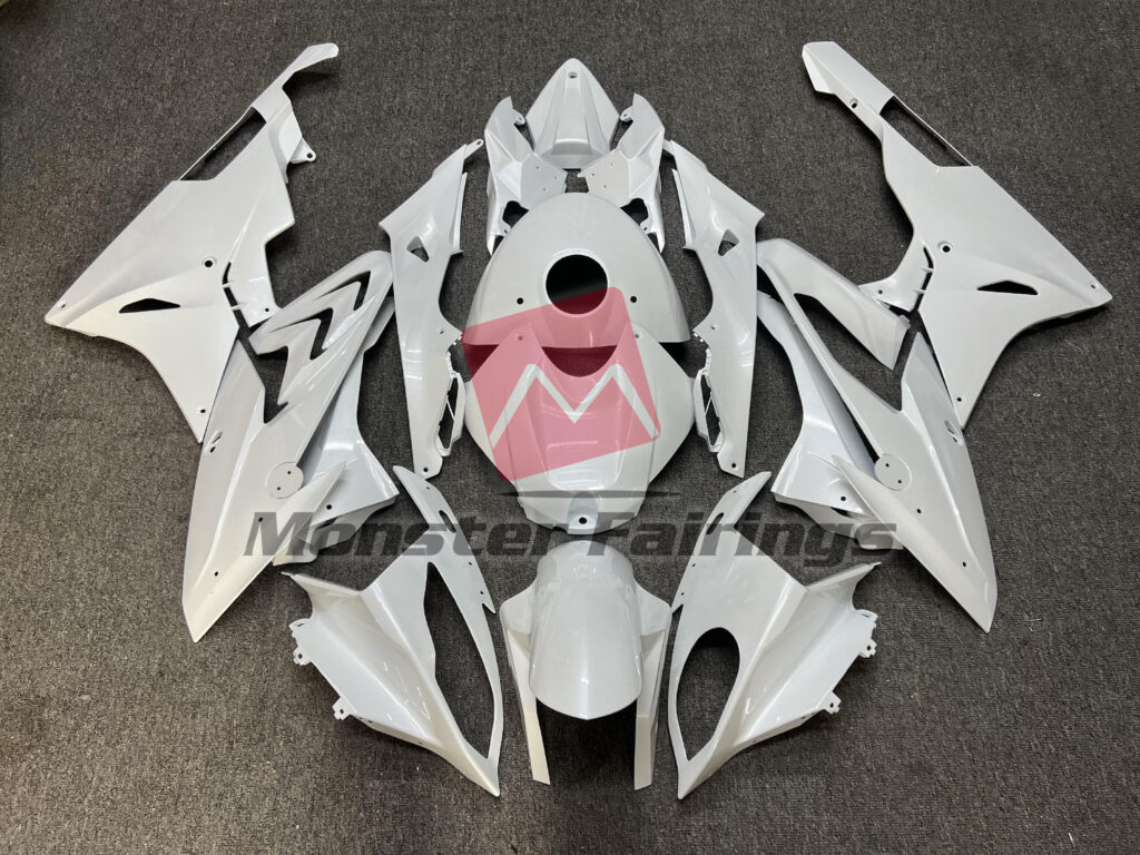 BMW S1000RR 2015 - 2016 Pearl White ABS fairings - custom motorcycle bodywork kit by Monster Fairings