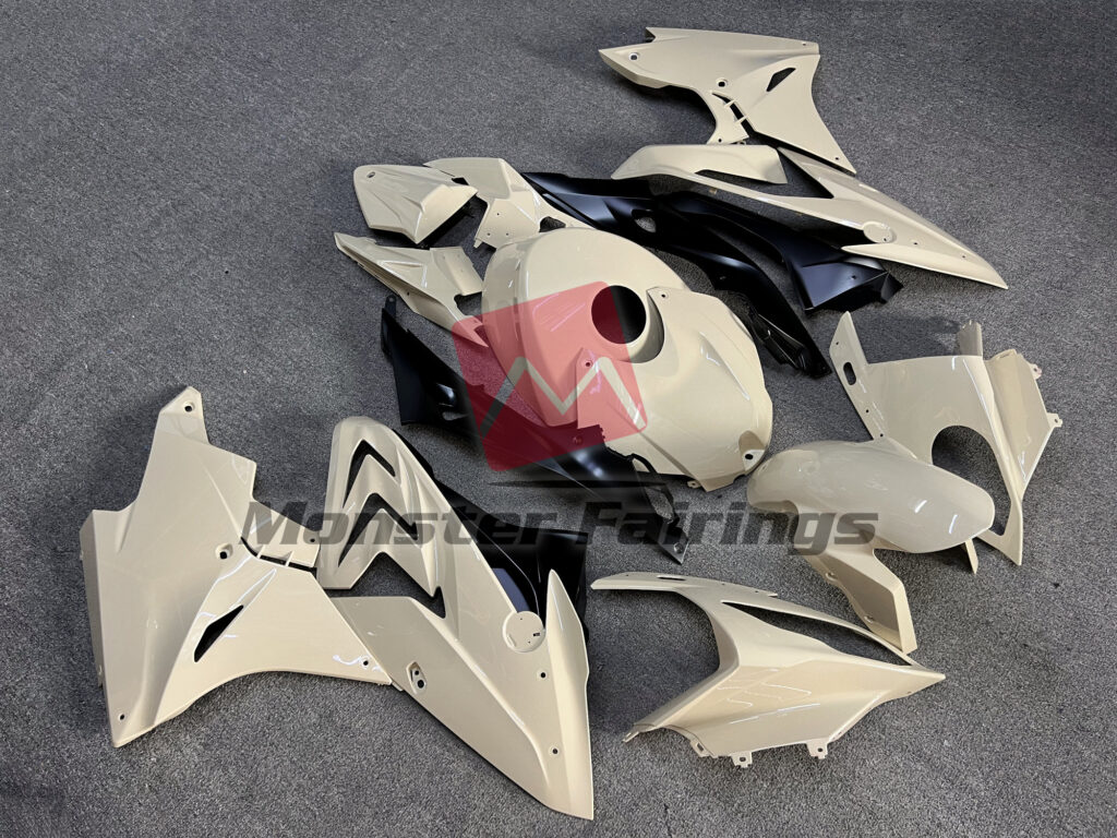 Gloss Desert Tan Matte Black ABS fairings for BMW S1000RR 2017 - 2018 - premium OEM fit kit by Monster Fairings