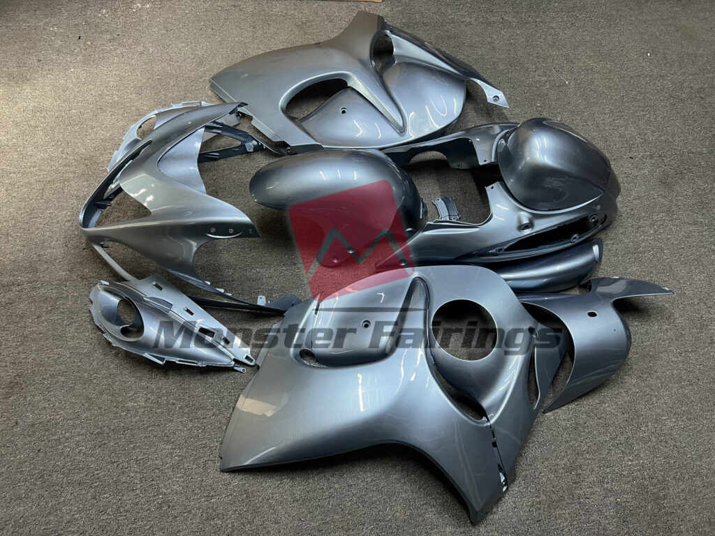 2008 - 2020 Suzuki GSXR 1300 Metallic Gray fairing set - ABS injection, custom painted by Monster Fairings