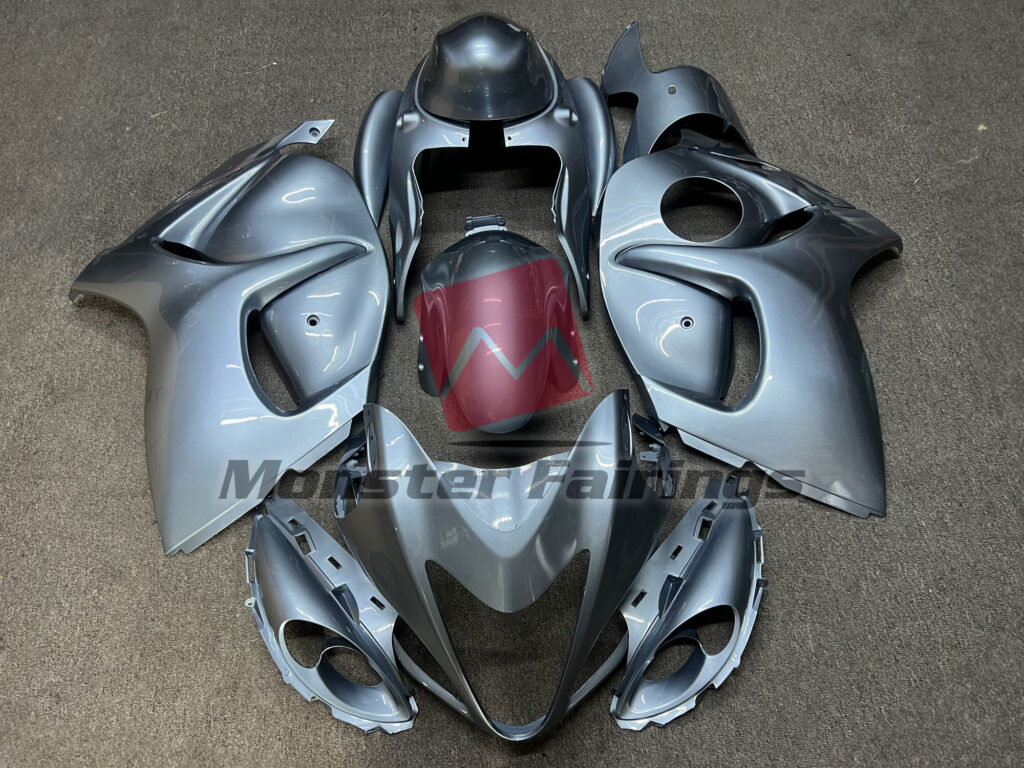 Suzuki GSXR 1300 2008 - 2020 Metallic Gray ABS fairings - custom motorcycle bodywork kit by Monster Fairings