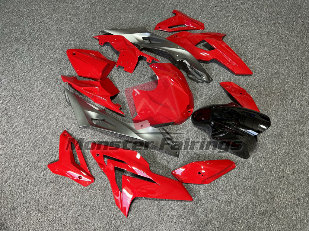 Gloss Red with Silver & and Black ABS fairings for BMW S1000R 2015 - 2017 - premium OEM fit kit by Monster Fairings