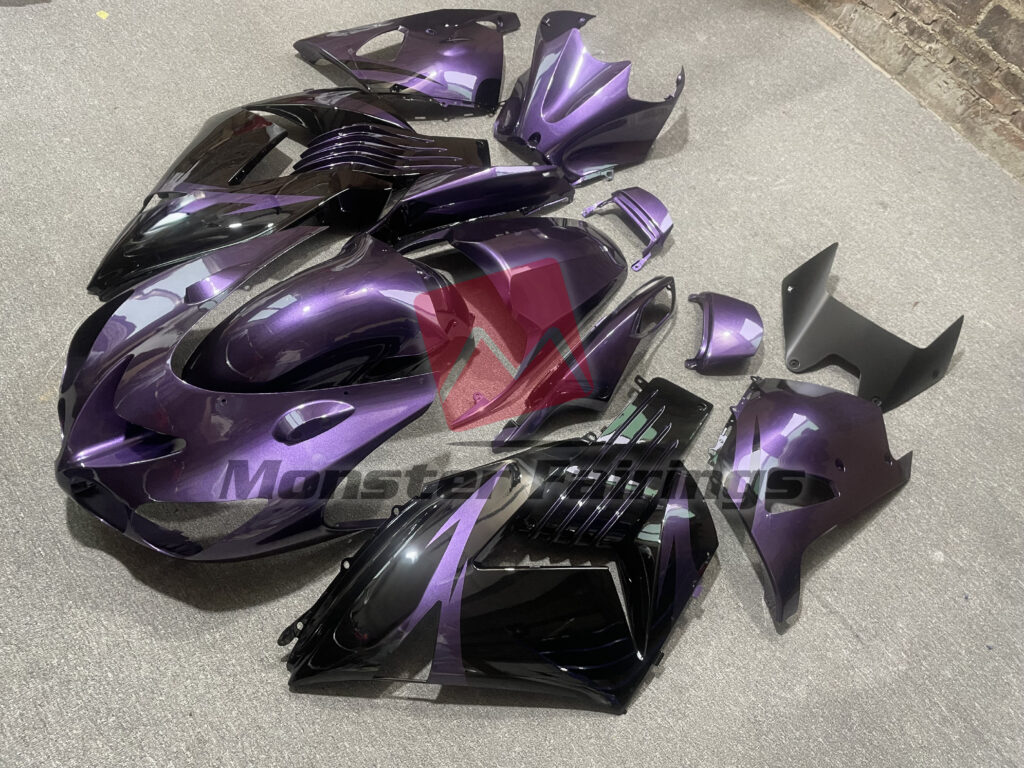 Kawasaki ZX14R custom ABS fairings 2006 - 2011 in Gloss Purple - durable replacement kit, Monster Fairings