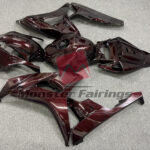 2006 - 2007 Honda CBR1000RR Gloss Red Wine Carbon Fiber Style fairing set - ABS injection, custom painted by Monster Fairings