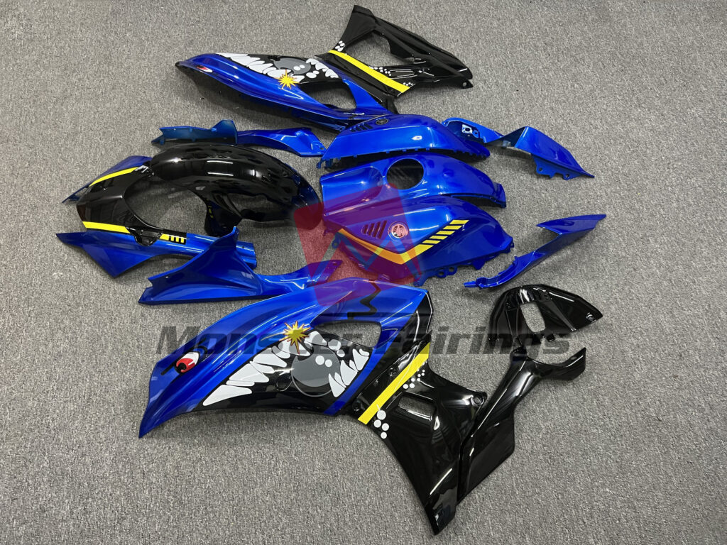Monster Fairings ABS fairing kit for Yamaha R7 2021 - 2025 - Blue Shark, precise OEM fit