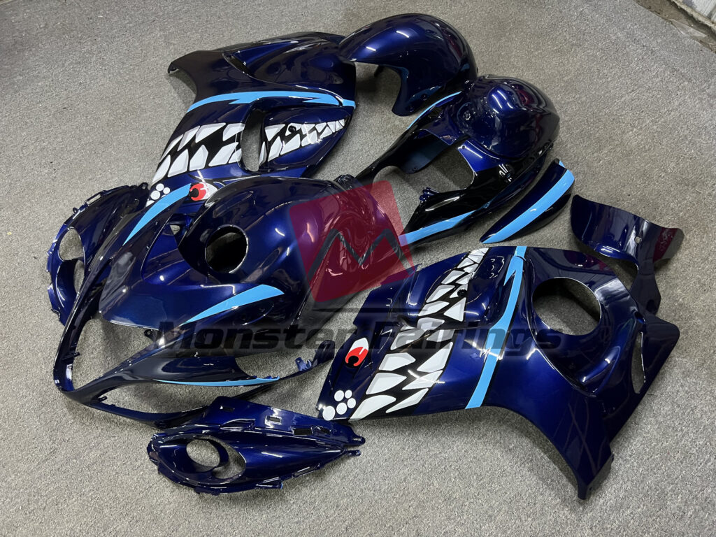 Blue Shark ABS fairings for Suzuki GSXR 1300 2008 - 2020 - premium OEM fit kit by Monster Fairings