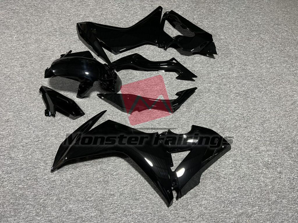 2014 - 2016 Honda CBR650F Gloss Black fairing set - ABS injection, custom painted by Monster Fairings