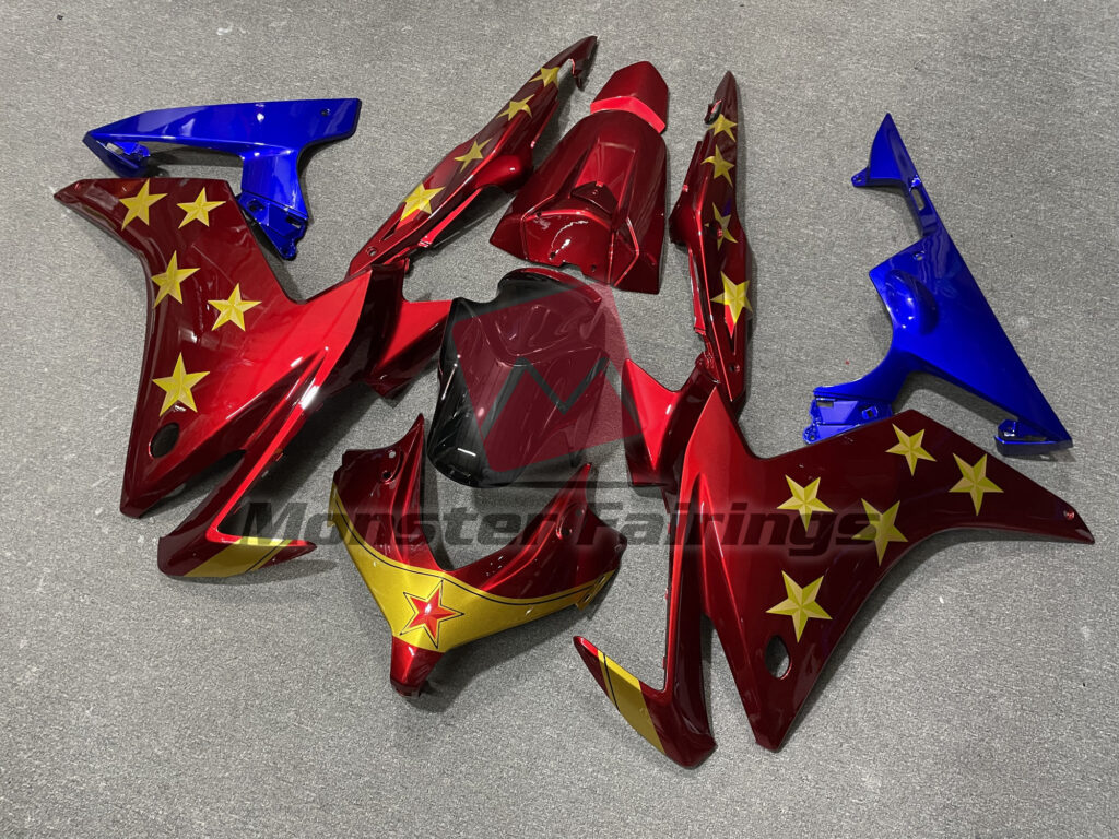 Honda CBR500R custom ABS fairings 2013 - 2015 in Wonder Woman design - durable replacement kit, Monster Fairings