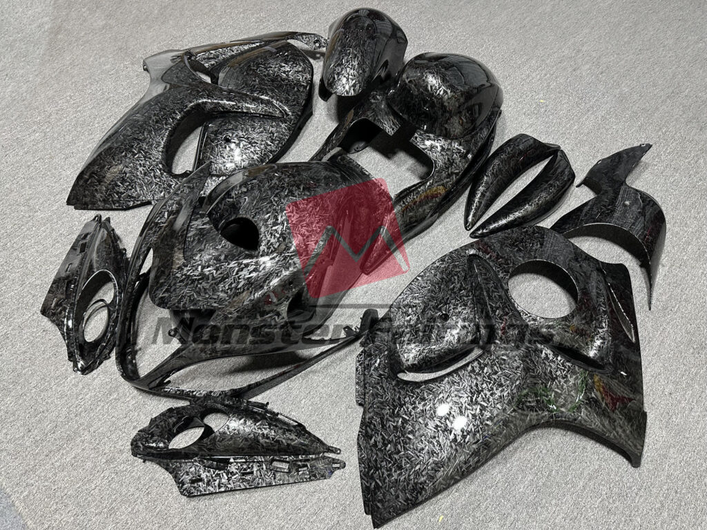 Forged Carbon Fiber Style ABS fairings for Suzuki GSXR 1300 2008 - 2020 - premium OEM fit kit by Monster Fairings