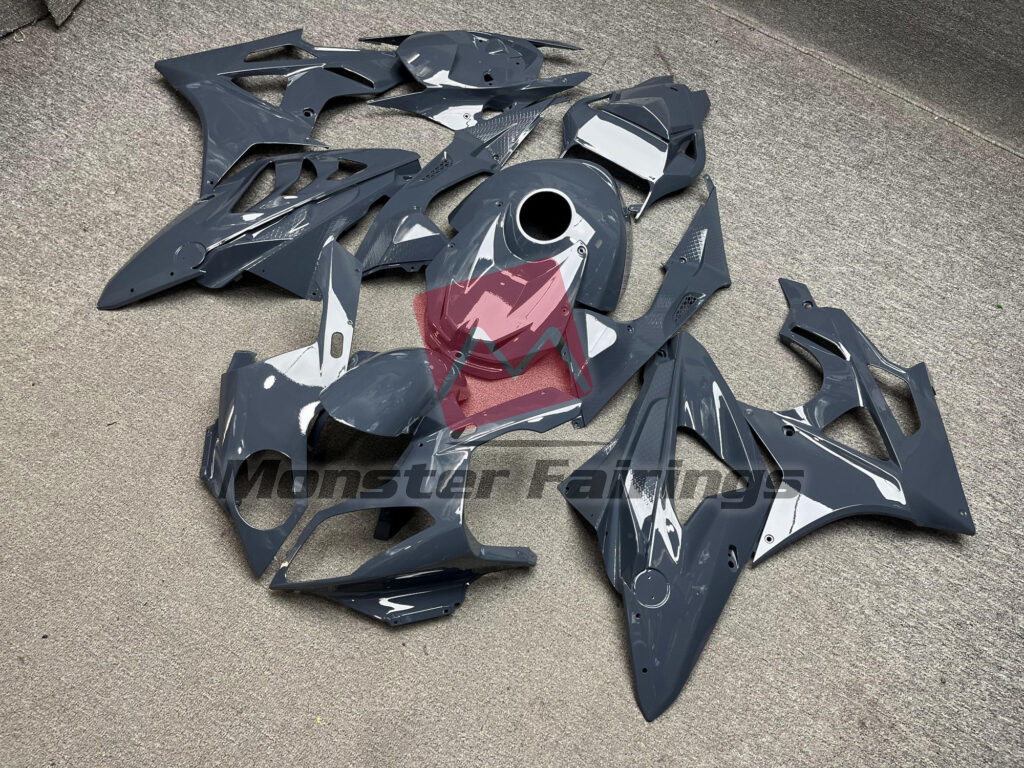 BMW S1000RR custom ABS fairings 2009 - 2014 in Gloss Dark Nardo Gray - durable replacement kit, Monster Fairings