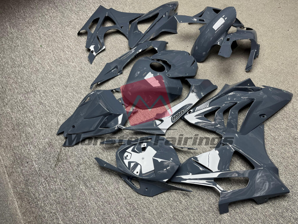 Monster Fairings ABS fairing kit for BMW S1000RR 2009 - 2014 - Gloss Dark Nardo Gray, precise OEM fit