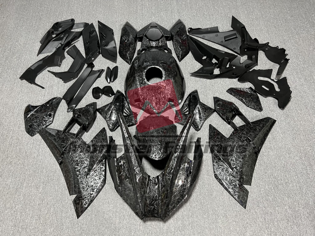 Kawasaki Ninja H2 2015 - 2025 Gloss Forged Carbon Fiber Style ABS fairings - custom motorcycle bodywork kit by Monster Fairings