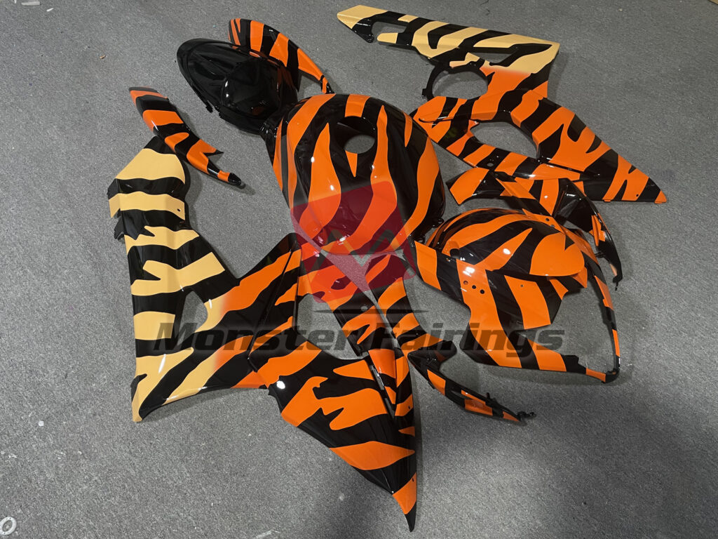 Suzuki GSXR 1000 custom ABS fairings 2005 - 2006 in Gloss Tiger Pattern - durable replacement kit, Monster Fairings