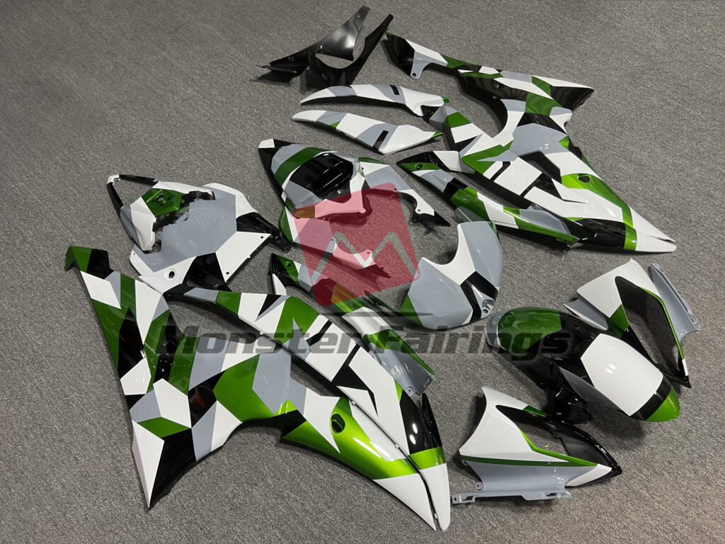 Yamaha R6 custom ABS fairings 2008 - 2016 in Geometric Pattern - durable replacement kit, Monster Fairings