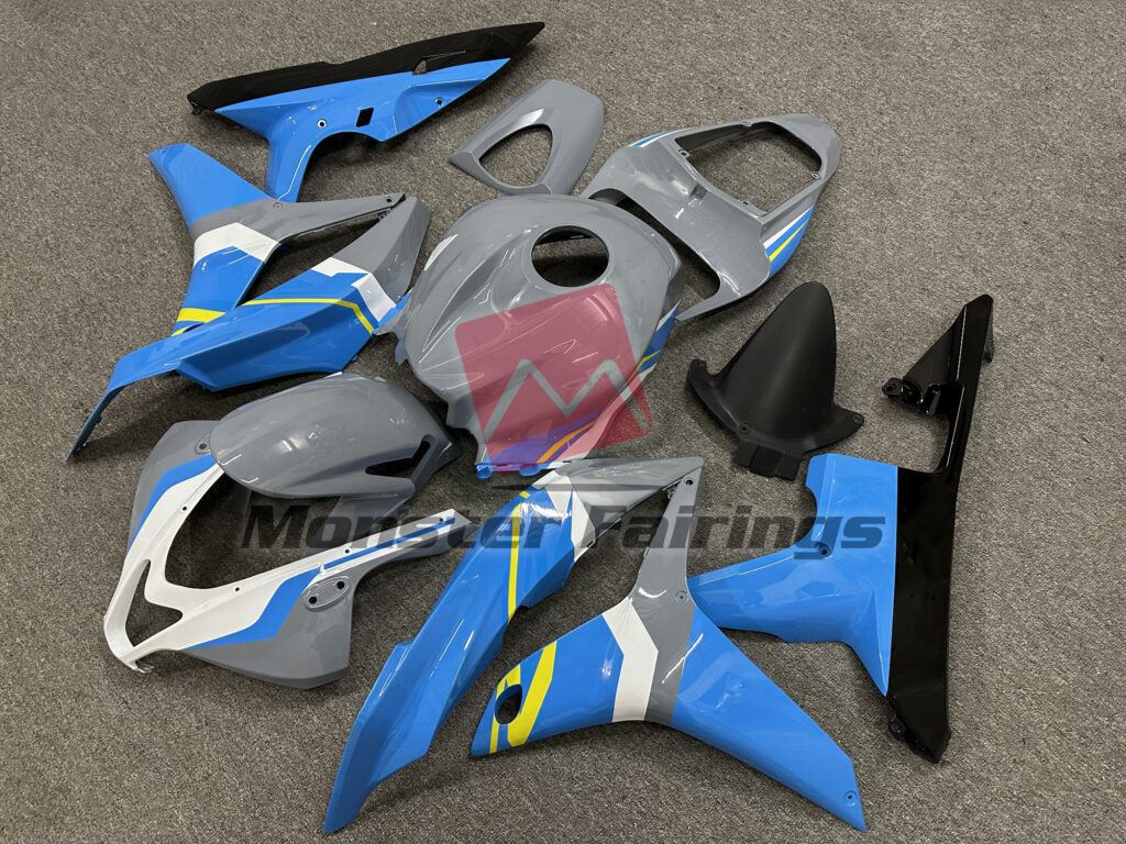 Blue and Nardo Gray ABS fairings for Honda CBR600RR 2007 - 2008 - premium OEM fit kit by Monster Fairings