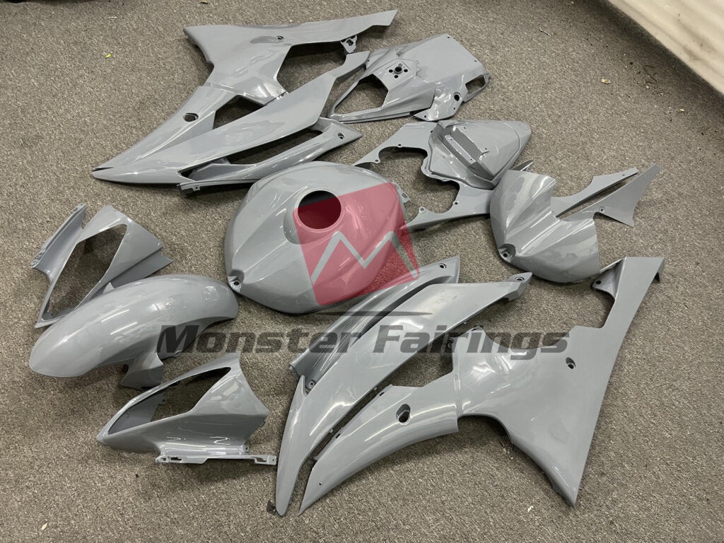 Nardo Gray ABS fairings for Yamaha R6 2008 - 2016 - premium OEM fit kit by Monster Fairings