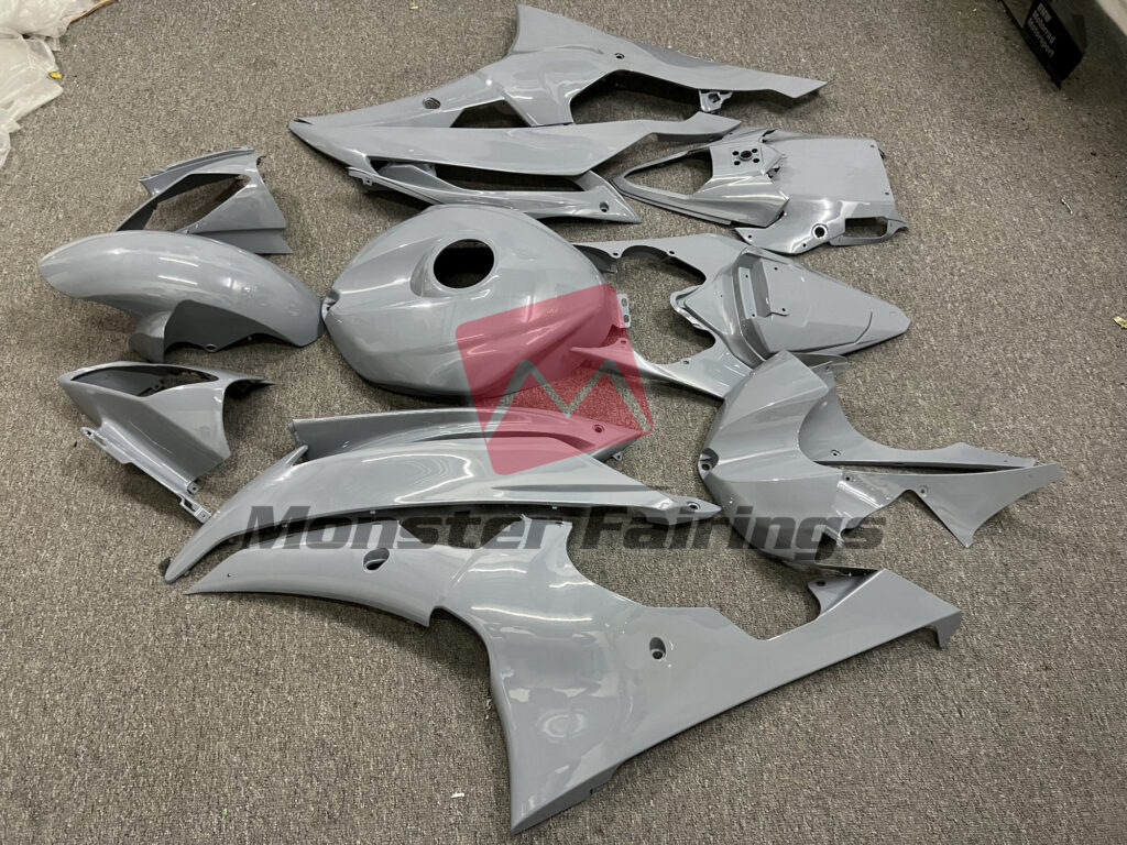 2008 - 2016 Yamaha R6 Nardo Gray fairing set - ABS injection, custom painted by Monster Fairings