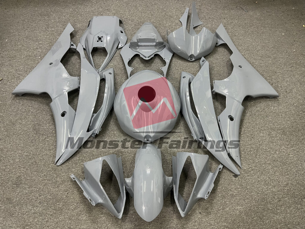 Yamaha R6 2008 - 2016 Nardo Gray ABS fairings - custom motorcycle bodywork kit by Monster Fairings