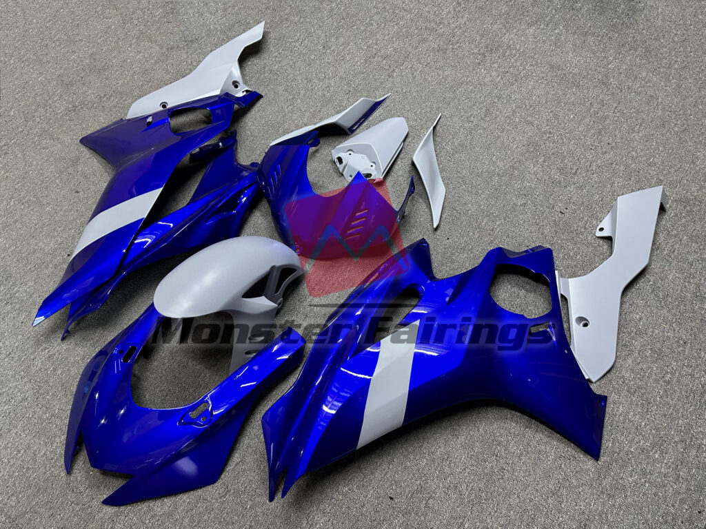 Blue and Gray ABS fairings for Yamaha R6 2017 - 2022 - premium OEM fit kit by Monster Fairings