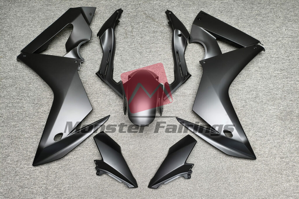 Honda CBR650F 2014 - 2016 Matte Black ABS fairings - custom motorcycle bodywork kit by Monster Fairings