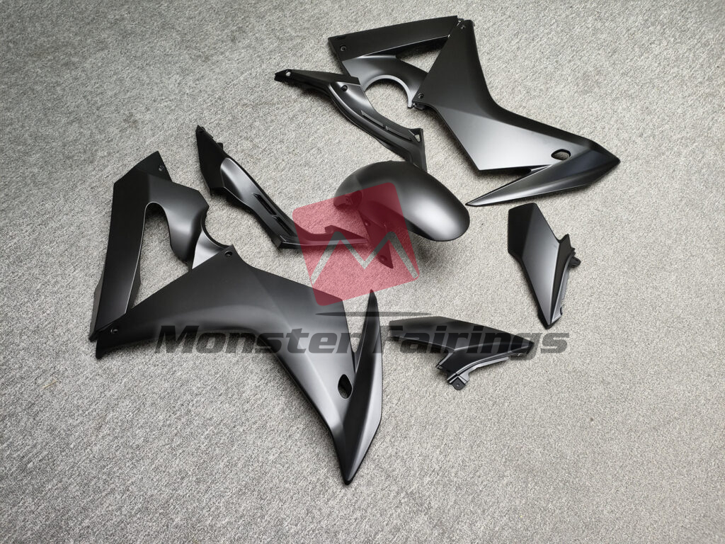 Honda CBR650F custom ABS fairings 2014 - 2016 in Matte Black - durable replacement kit, Monster Fairings