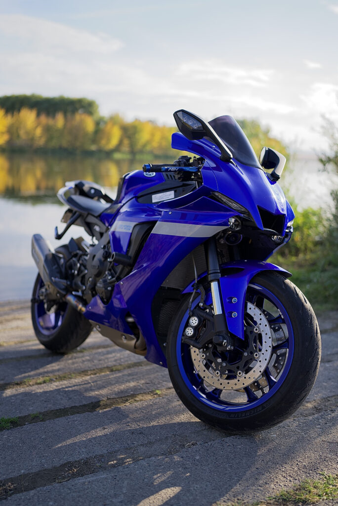 Monster Fairings ABS fairing kit for Yamaha R1 2020 - 2025 - Gloss Blue with Nardo Gray, precise OEM fit