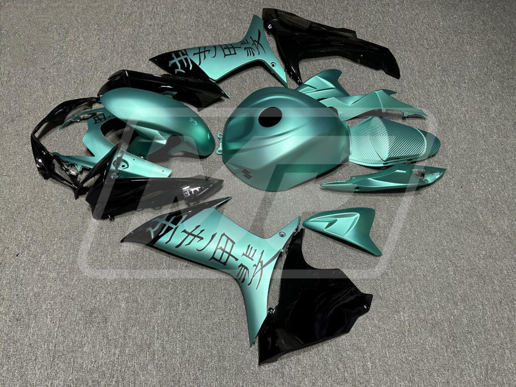 Monster Fairings ABS fairing kit for Suzuki GSXR 600 - 750 2011 - 2025 - Matte Teal & and Gloss Black, precise OEM fit