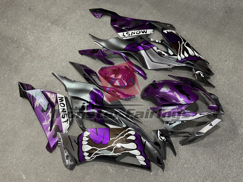 Midnight Purple Monster ABS fairings for Kawasaki ZX6R 2019 - 2023 - premium OEM fit kit by Monster Fairings