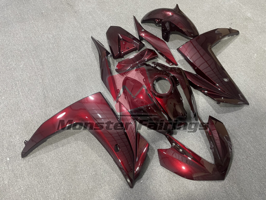 Yamaha R3 custom ABS fairings 2014 - 2018 in Gloss Maroon Red - durable replacement kit, Monster Fairings