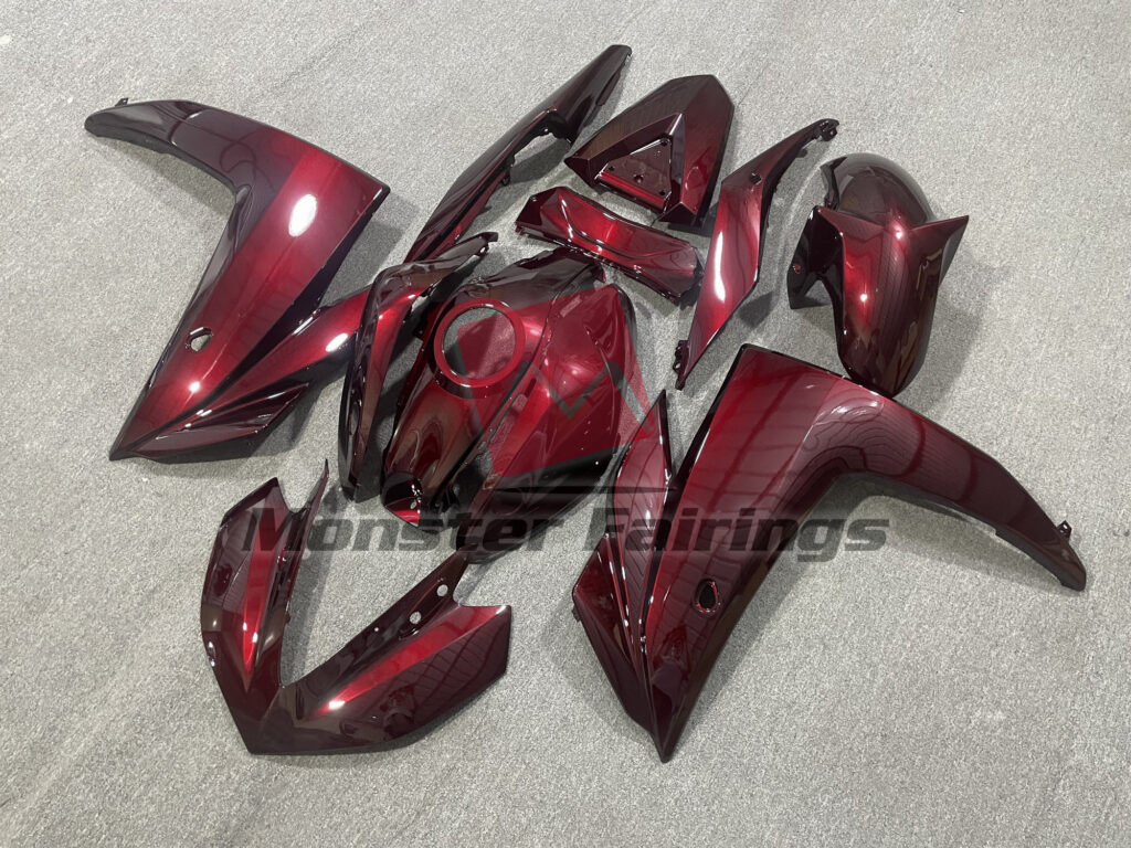 Gloss Maroon Red ABS fairings for Yamaha R3 2014 - 2018 - premium OEM fit kit by Monster Fairings