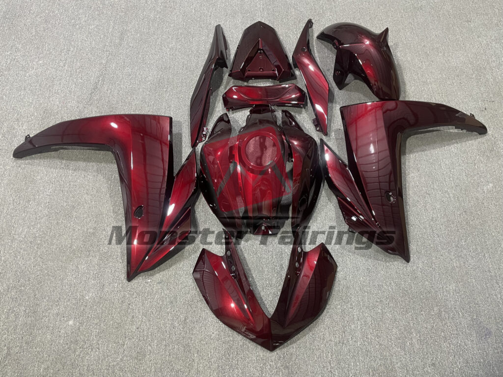 Yamaha R3 2014 - 2018 Gloss Maroon Red ABS fairings - custom motorcycle bodywork kit by Monster Fairings