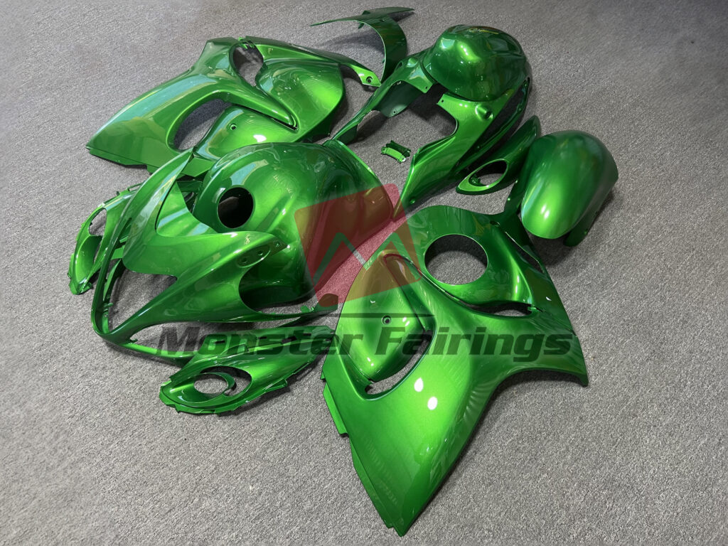 Gloss Green Plain ABS fairings for Suzuki GSXR 1300 2008 - 2020 - premium OEM fit kit by Monster Fairings