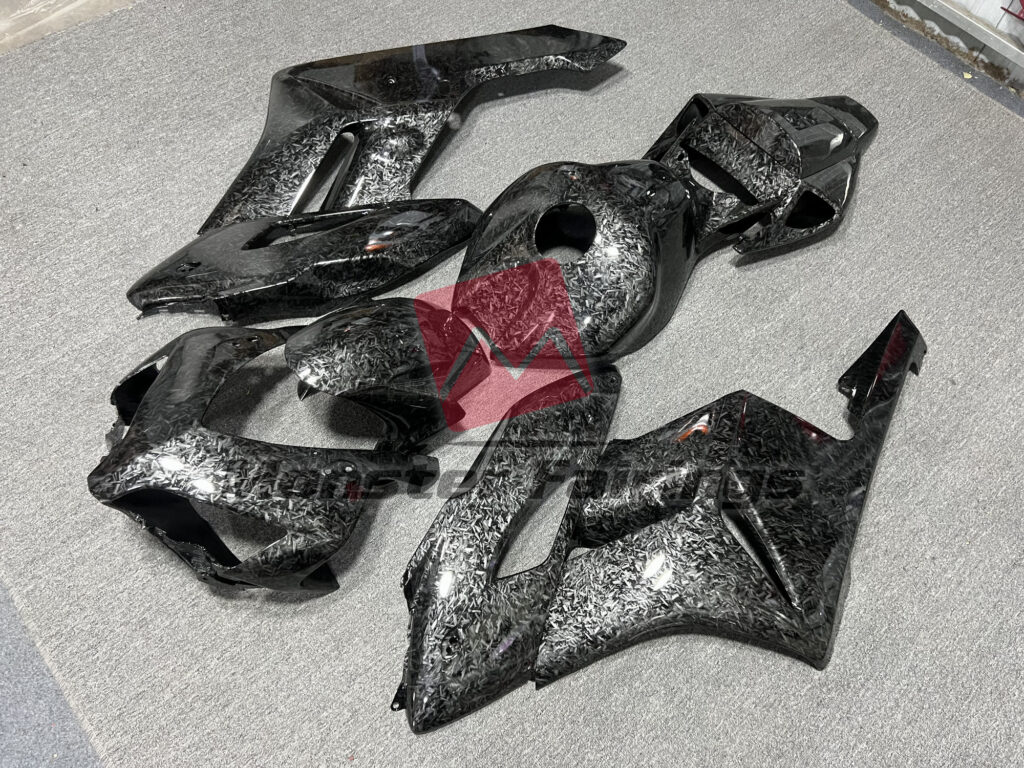 Honda CBR1000RR custom ABS fairings 2004 - 2005 in Gloss Forged Carbon Fiber Style - durable replacement kit, Monster Fairings