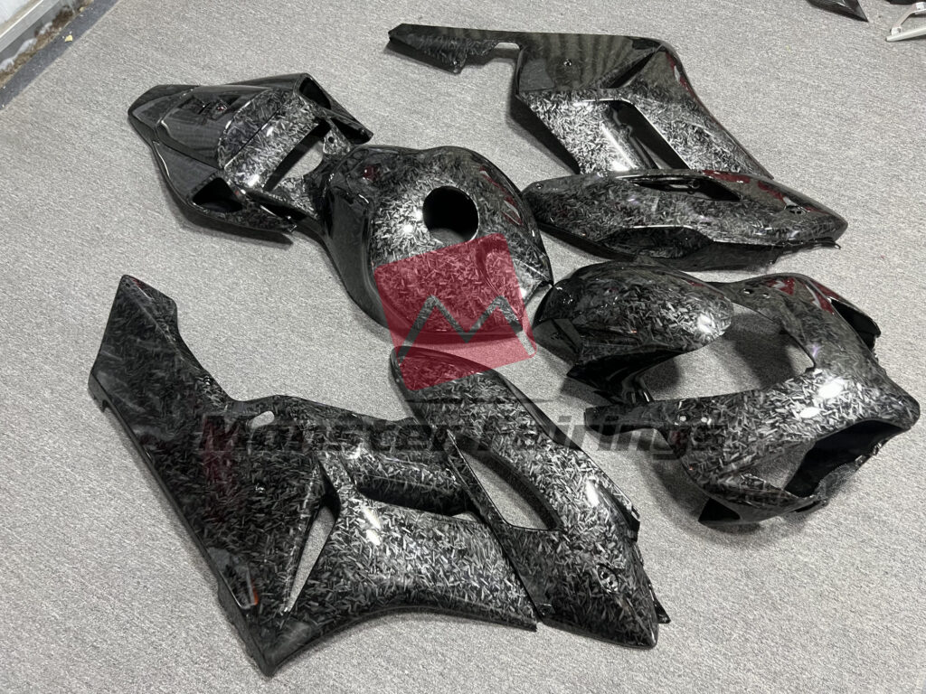 Gloss Forged Carbon Fiber Style ABS fairings for Honda CBR1000RR 2004 - 2005 - premium OEM fit kit by Monster Fairings