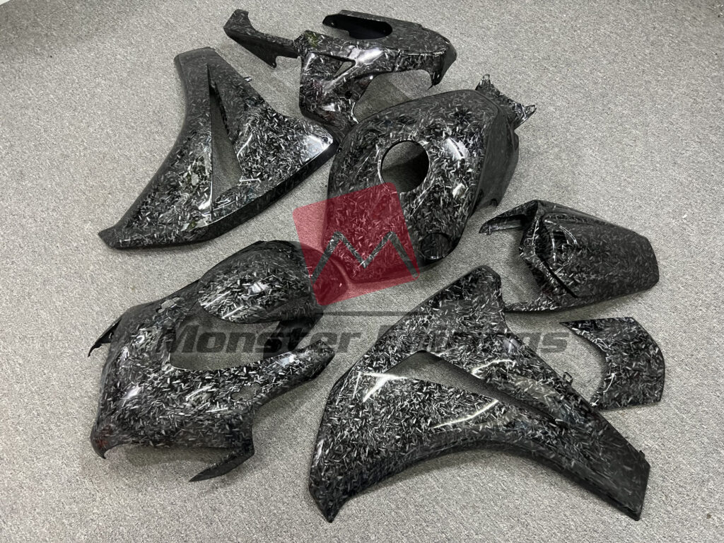 Honda CBR1000RR custom ABS fairings 2008 - 2011 in Gloss Forged Carbon Fiber Style - durable replacement kit, Monster Fairings
