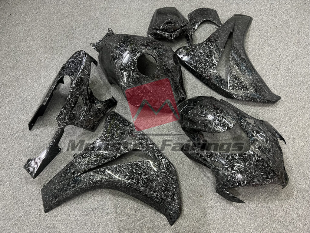 Gloss Forged Carbon Fiber Style ABS fairings for Honda CBR1000RR 2008 - 2011 - premium OEM fit kit by Monster Fairings