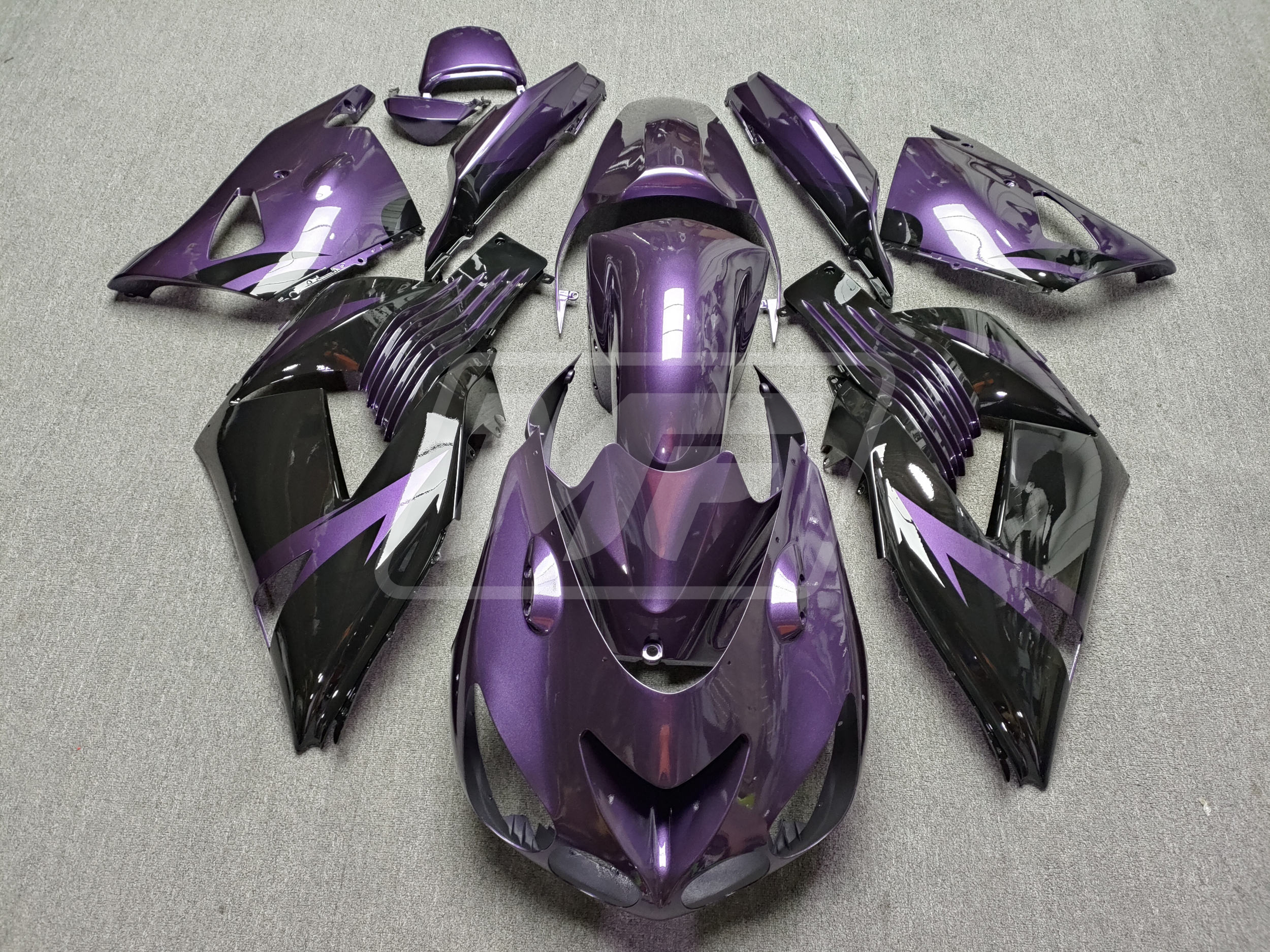 Kawasaki ZX14R 2006-2011 Gloss Purple & Black ABS Fairings