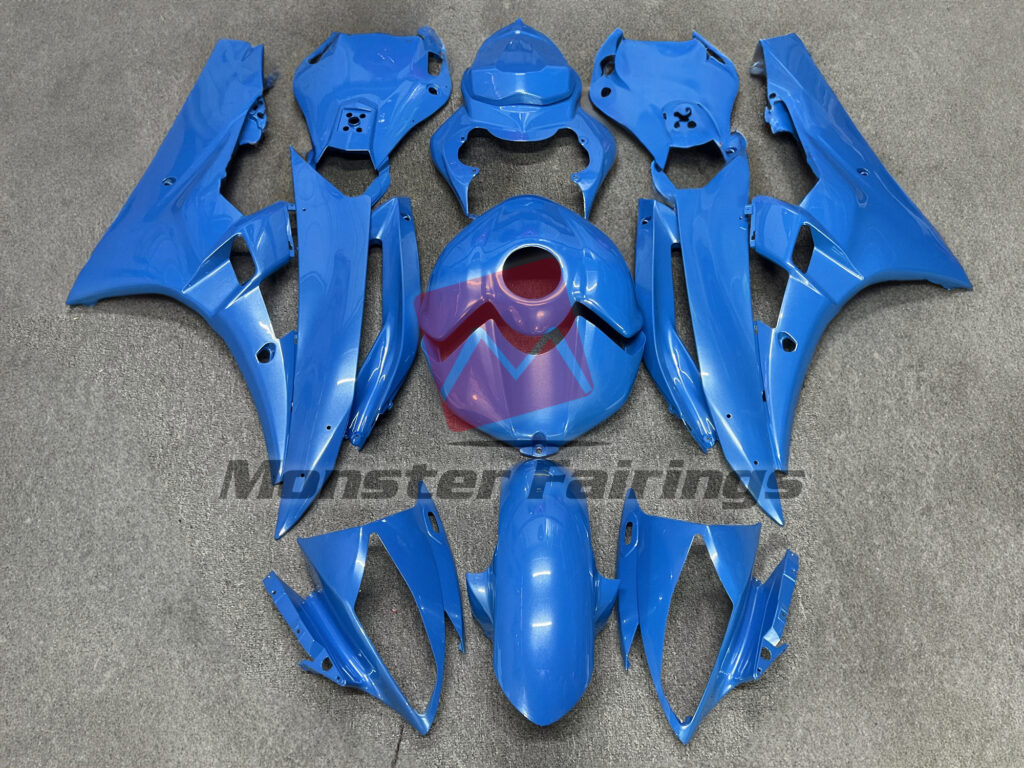 Yamaha R6 2006 - 2007 Gloss Blue ABS fairings - custom motorcycle bodywork kit by Monster Fairings