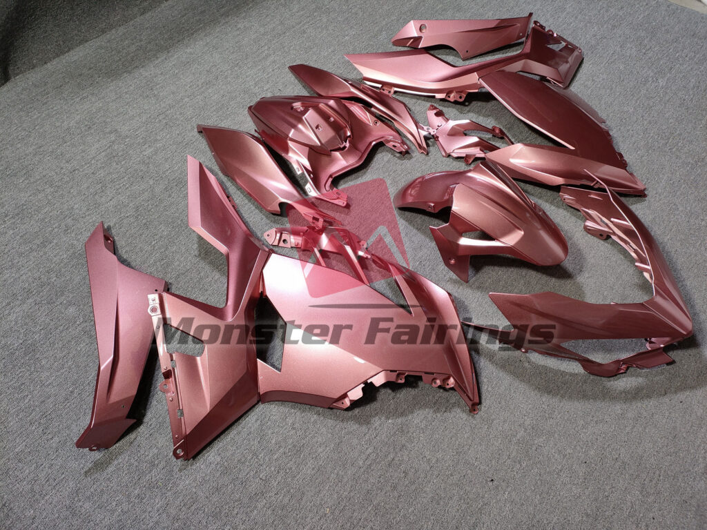Kawasaki Ninja 400 custom ABS fairings 2018 - 2024 in Gloss Rose Gold - durable replacement kit, Monster Fairings