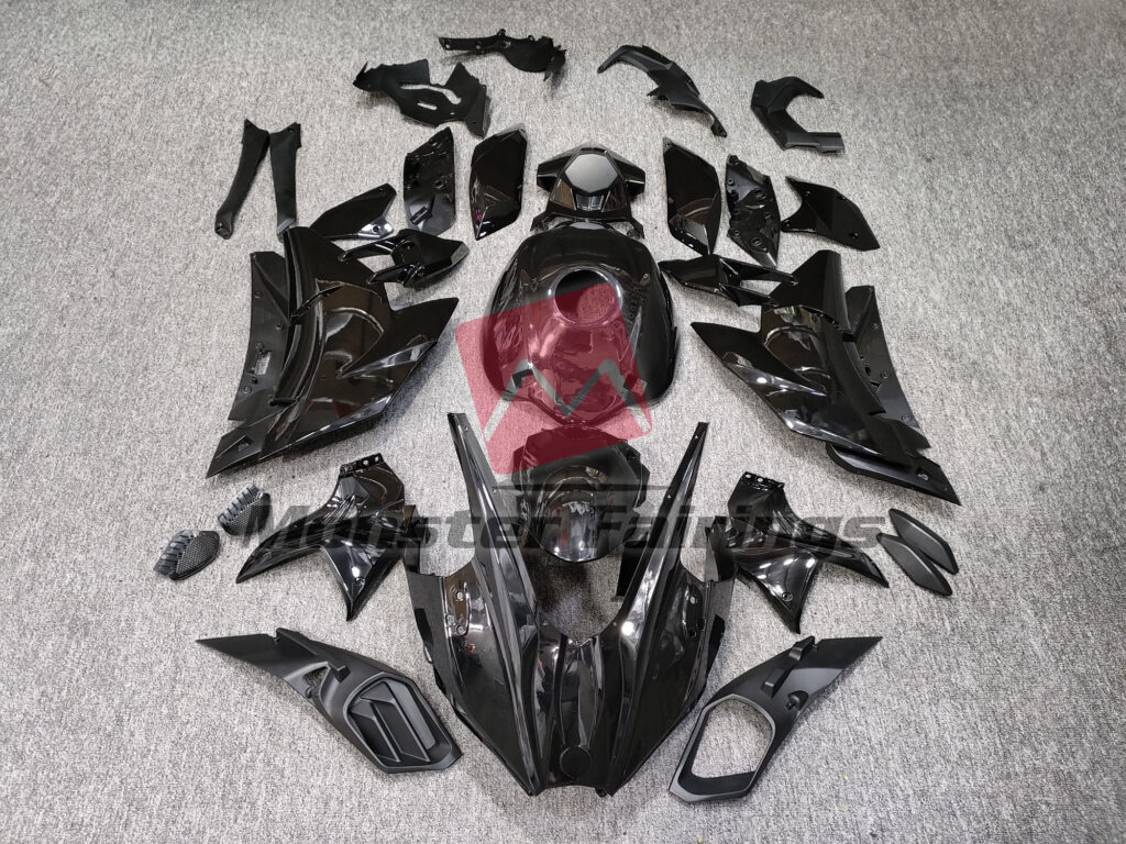 Kawasaki Ninja H2 2015 - 2025 Gloss Black ABS fairings - custom motorcycle bodywork kit by Monster Fairings