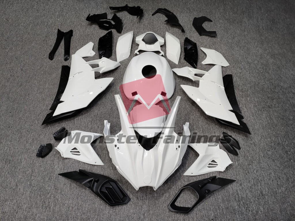 Kawasaki Ninja H2 2015 - 2025 Gloss White ABS fairings - custom motorcycle bodywork kit by Monster Fairings