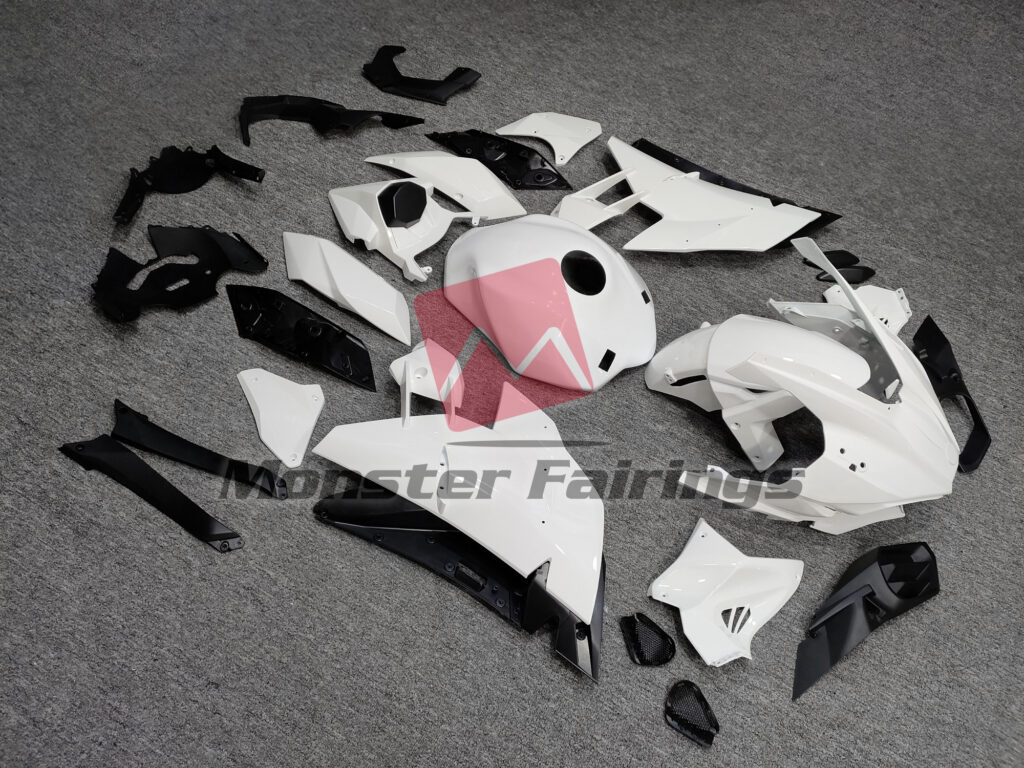 Gloss White ABS fairings for Kawasaki Ninja H2 2015 - 2025 - premium OEM fit kit by Monster Fairings