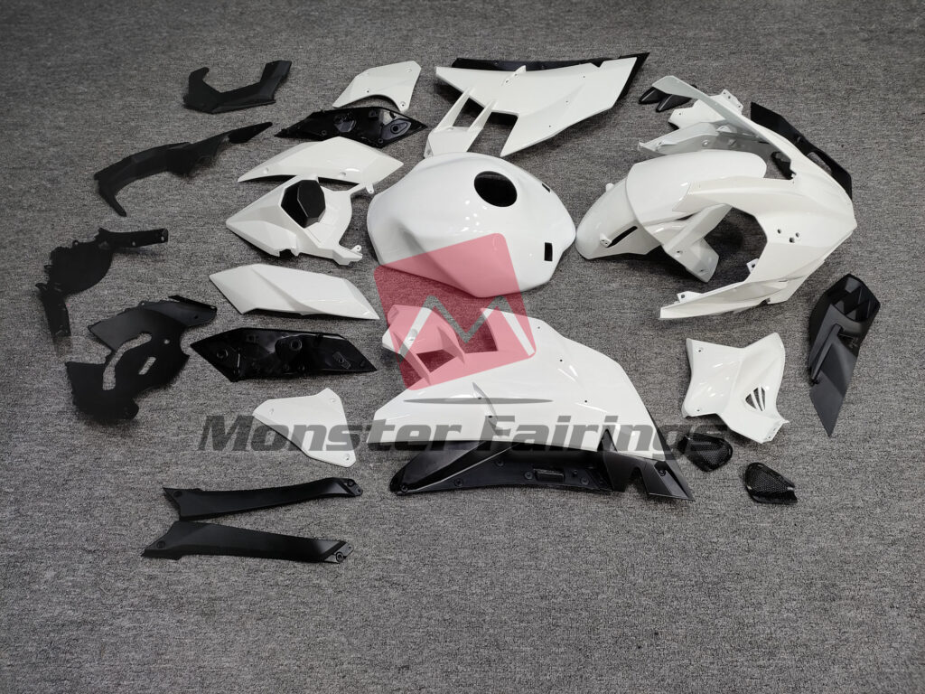 2015 - 2025 Kawasaki Ninja H2 Gloss White fairing set - ABS injection, custom painted by Monster Fairings
