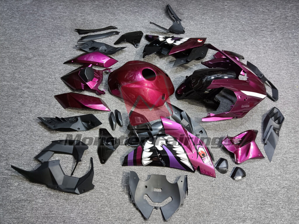 Kawasaki Ninja H2 custom ABS fairings 2015 - 2025 in Gloss Purple Shark - durable replacement kit, Monster Fairings