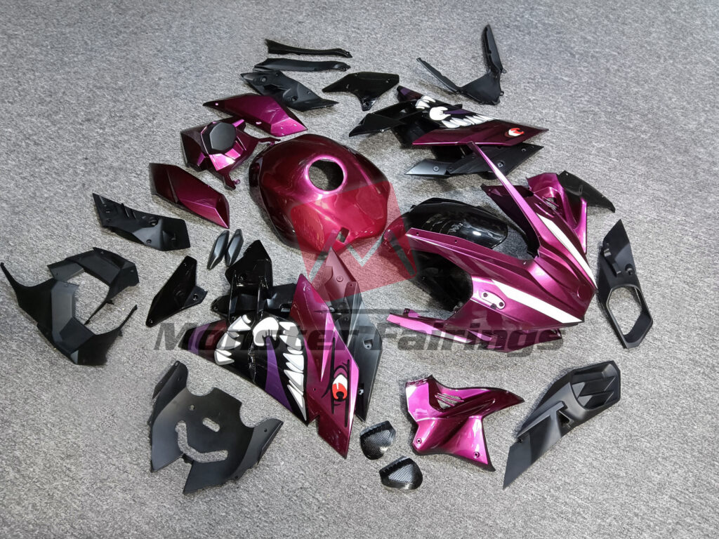 2015 - 2025 Kawasaki Ninja H2 Gloss Purple Shark fairing set - ABS injection, custom painted by Monster Fairings