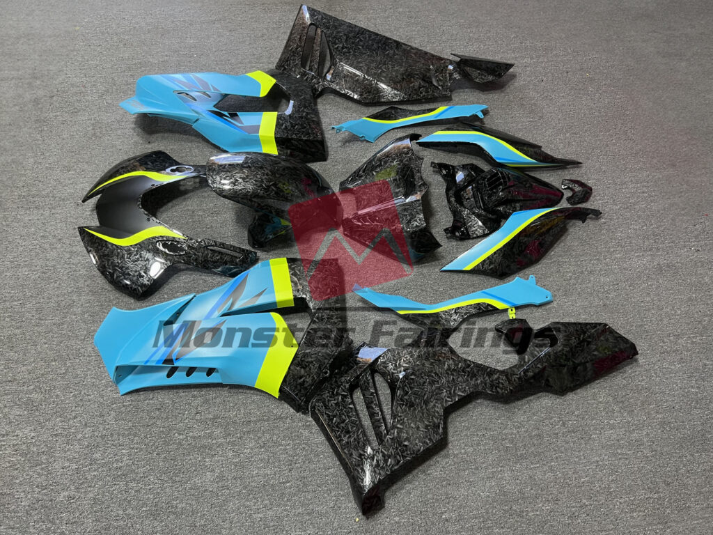 2020 - 2023 Honda CBR1000RR - R SP Forged Carbon Fiber Style with Matte Tiffany Blue fairing set - ABS injection, custom painted by Monster Fairings