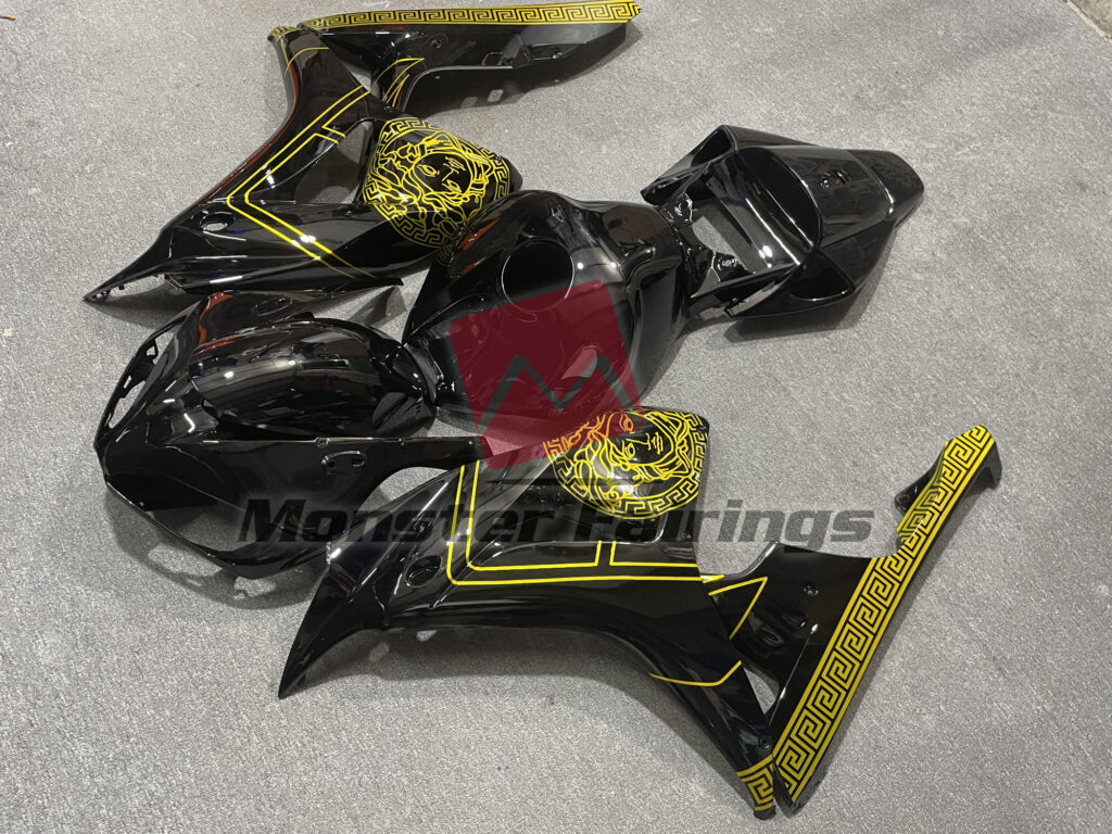 Gloss Black Greek Guy ABS fairings for Honda CBR1000RR 2006 - 2007 - premium OEM fit kit by Monster Fairings