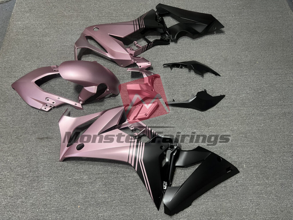 2019 - 2020 Honda CBR650R Matte Rose Gold & Black fairing set - ABS injection, custom painted by Monster Fairings