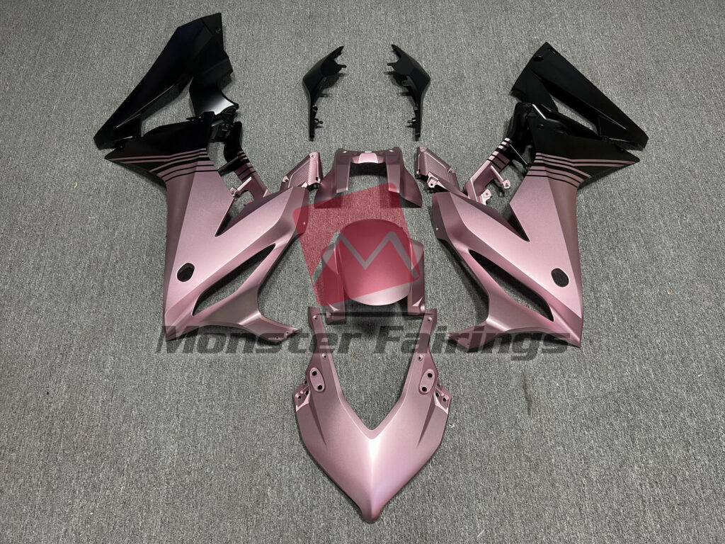 Honda CBR650R 2019 - 2020 Matte Rose Gold & Black ABS fairings - custom motorcycle bodywork kit by Monster Fairings